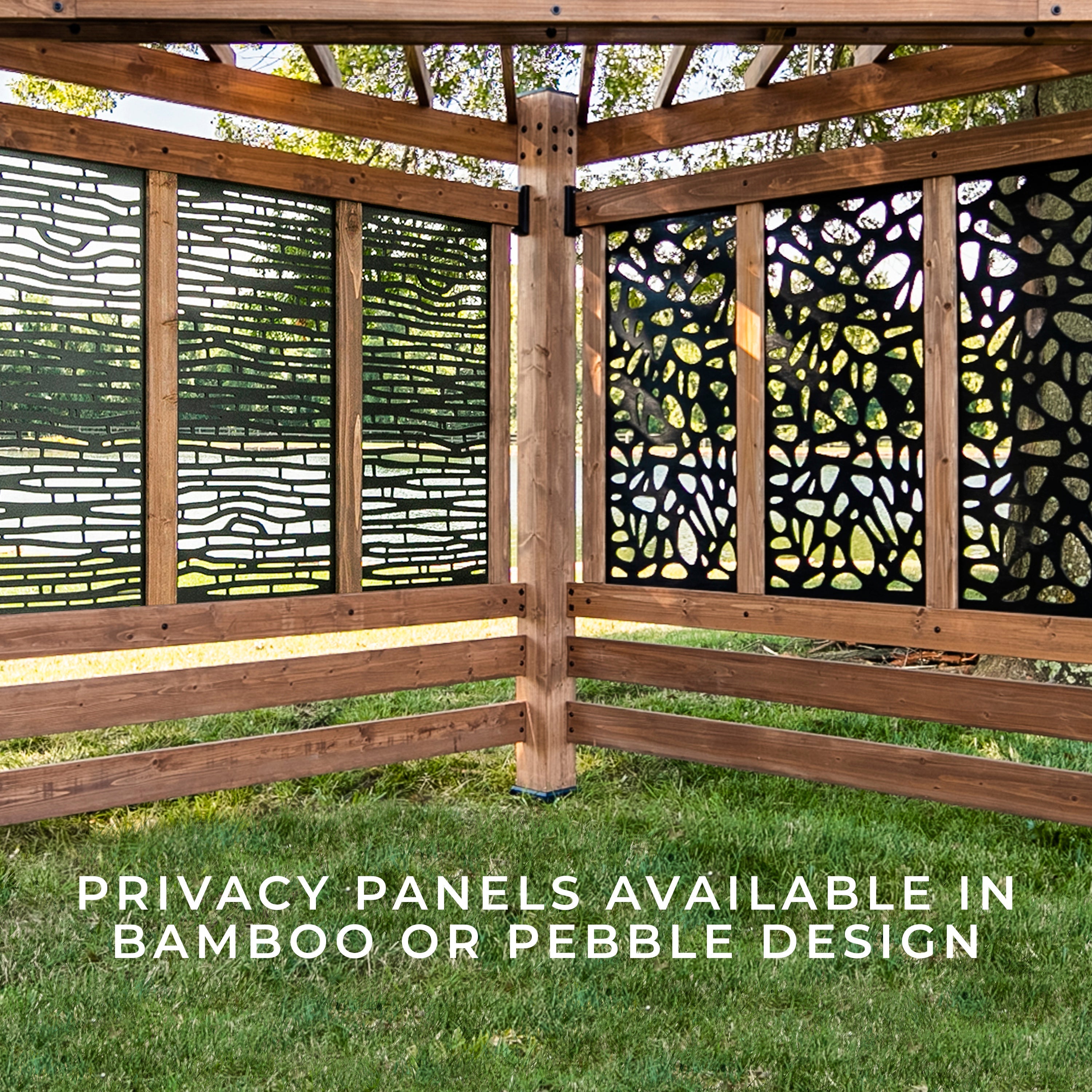 Verona Cabana Pergola-Pebble Panels