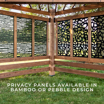 Verona Cabana Pergola-Pebble Panels