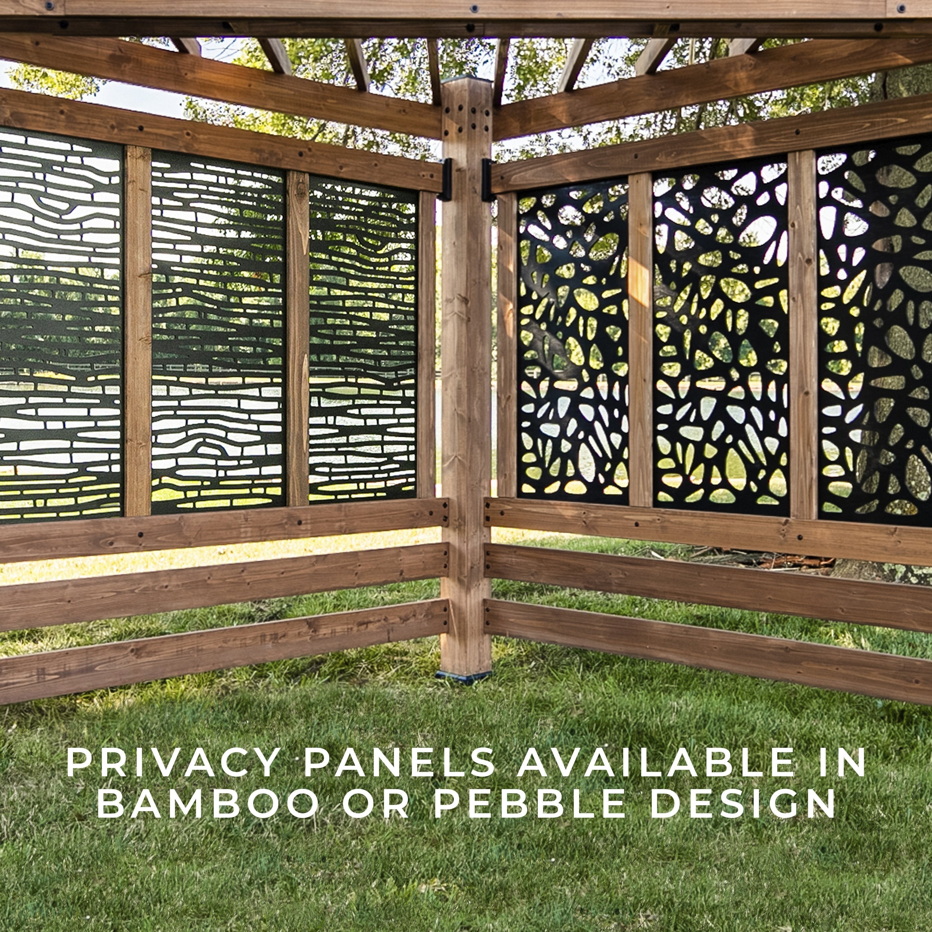 Verona Cabana Pergola-Bamboo Panels