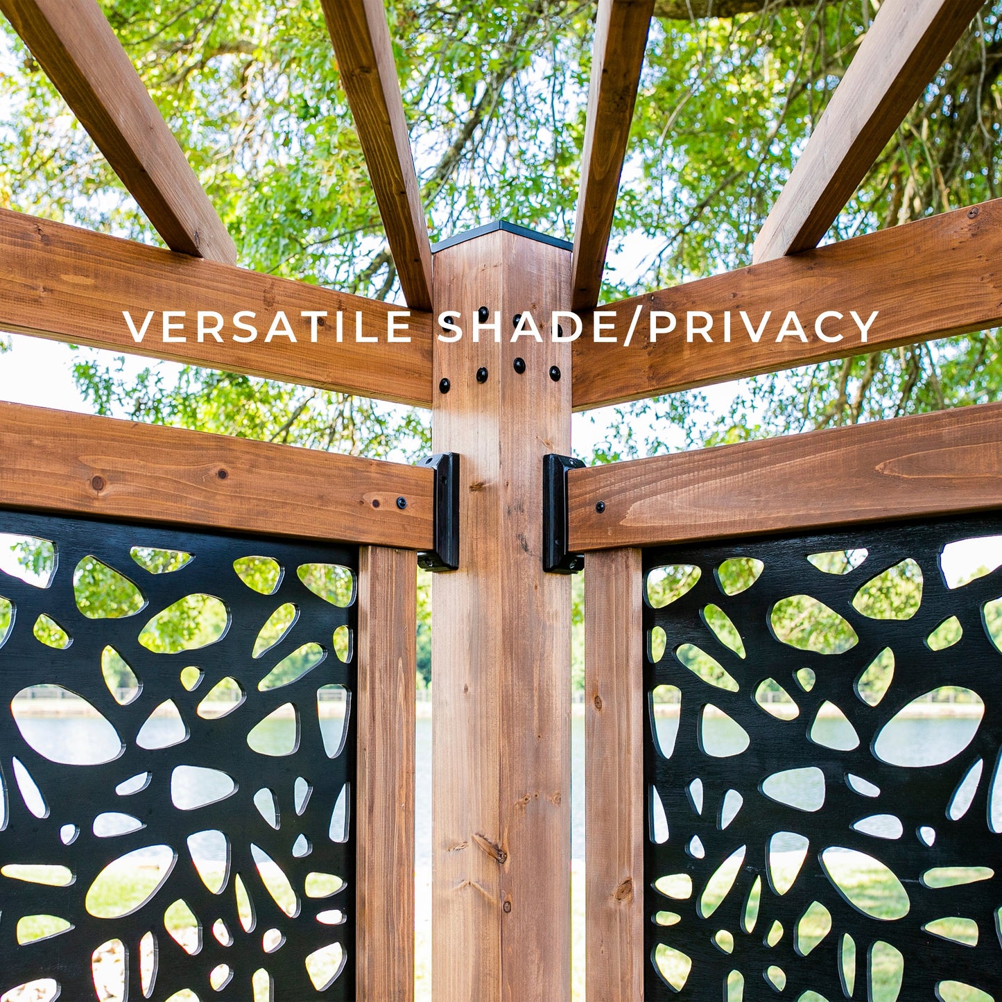 Verona Cabana Pergola-Pebble Panels